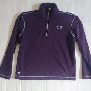 Purple fleece Vail branded pullover girls large